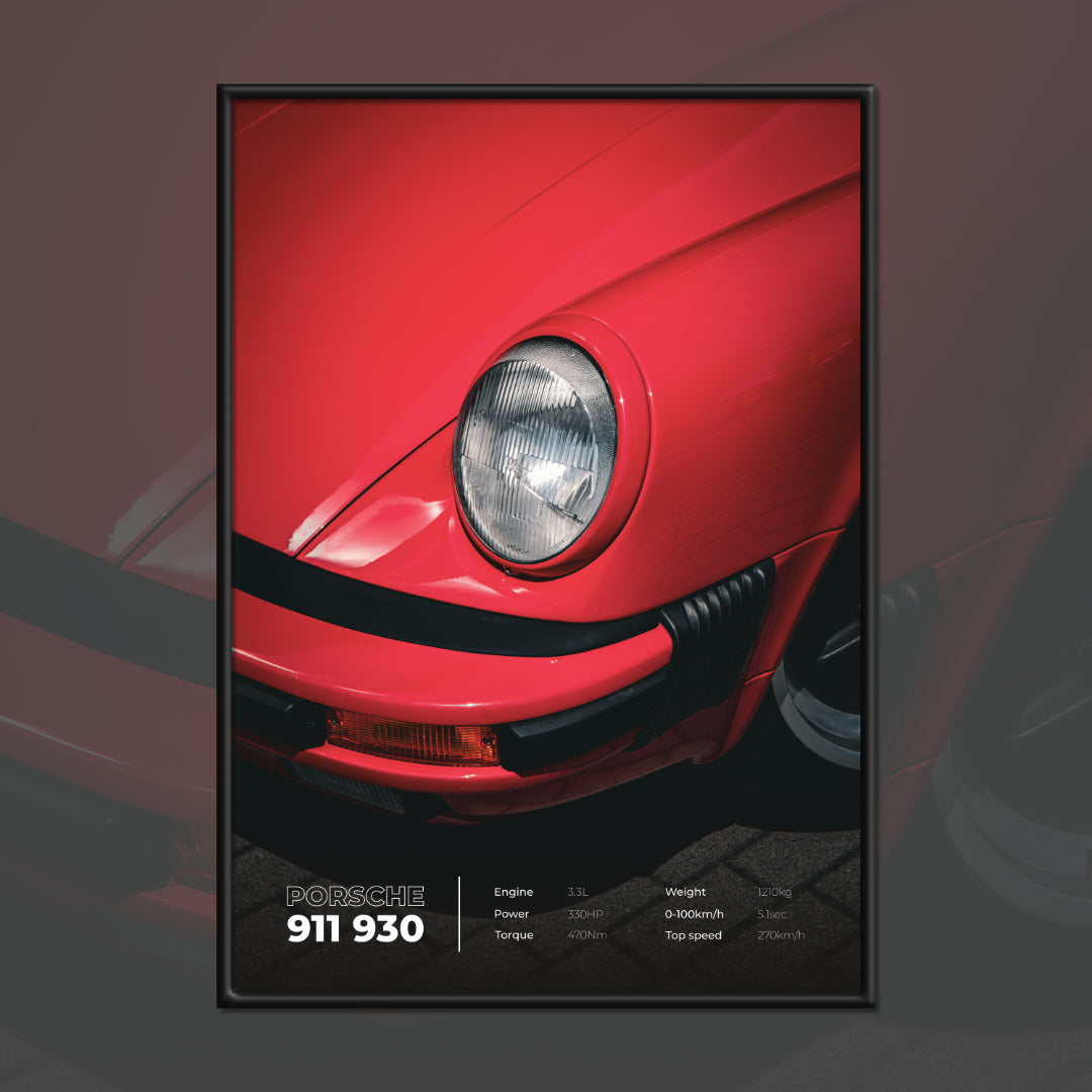 Plakat Porsche 911 930 Turbo | Klasyk Motoryzacji