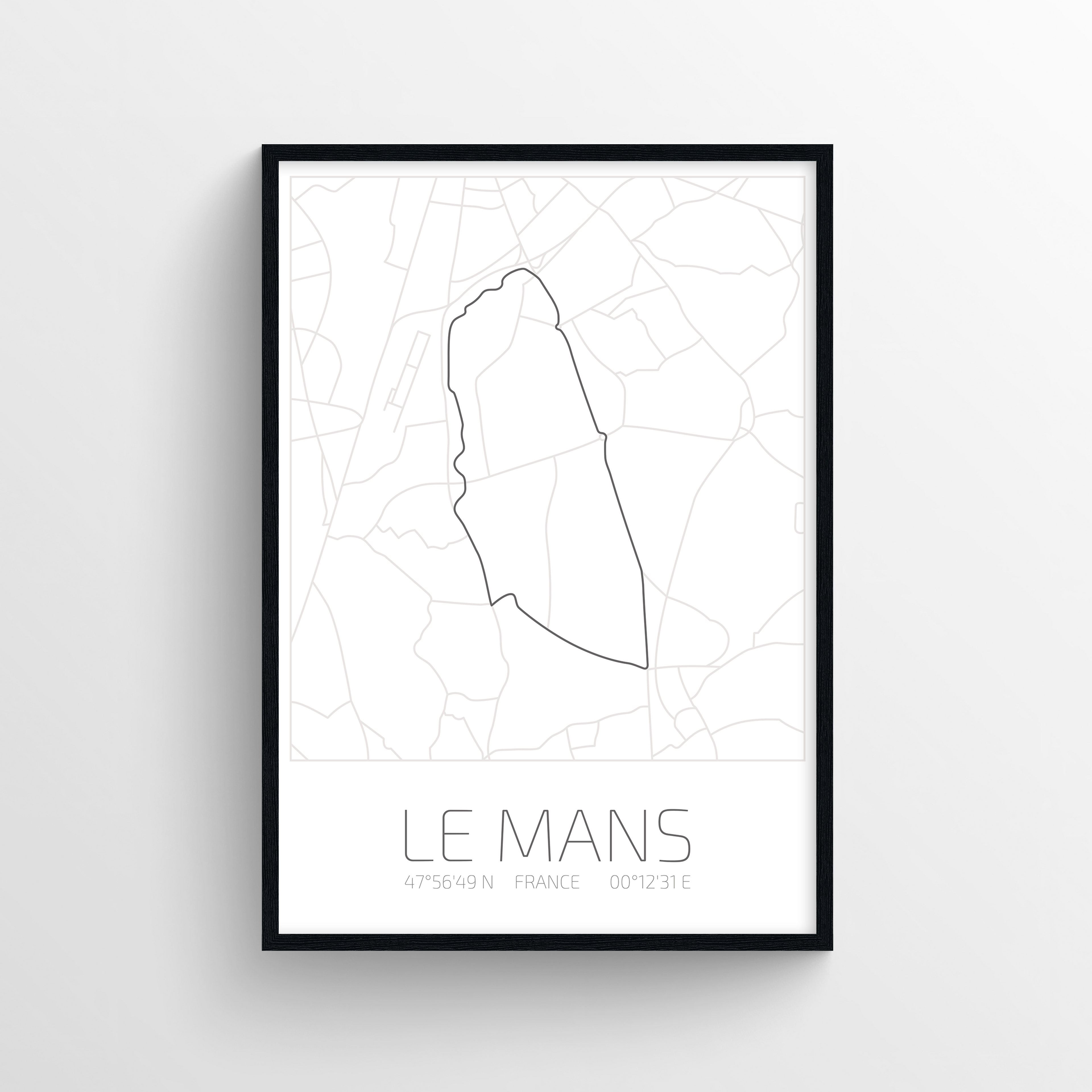 Plakat Circuit de la Sarthe | Mapa Toru 24h Le Mans