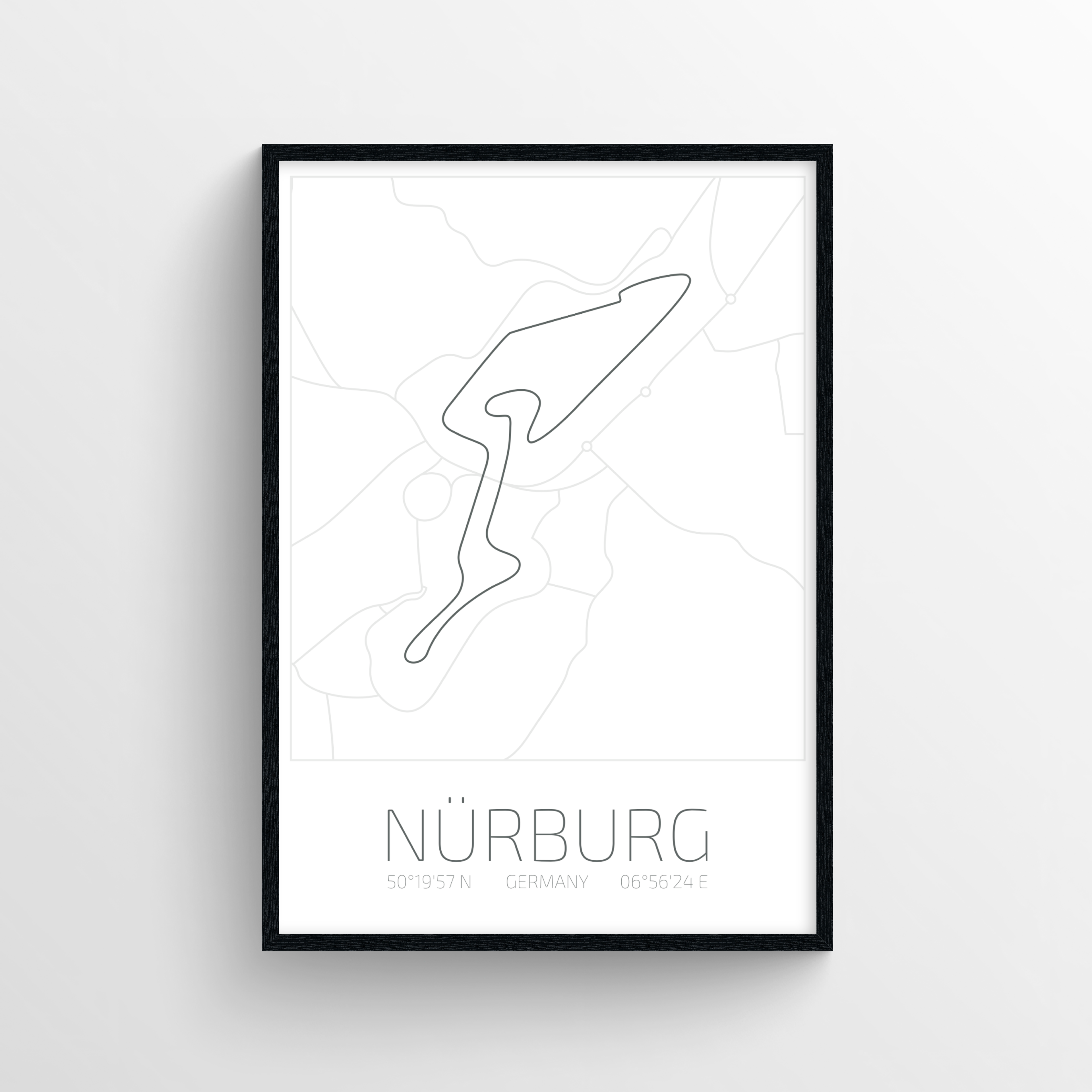Plakat Nürburgring Nordschleife | Mapa Toru "The Green Hell"