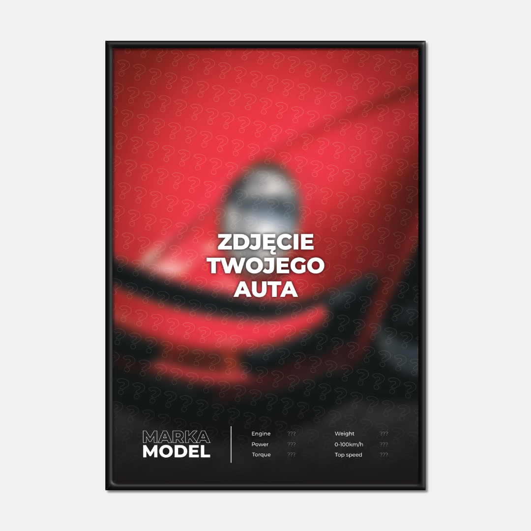 Plakat z Twoim Autem | wzór 2