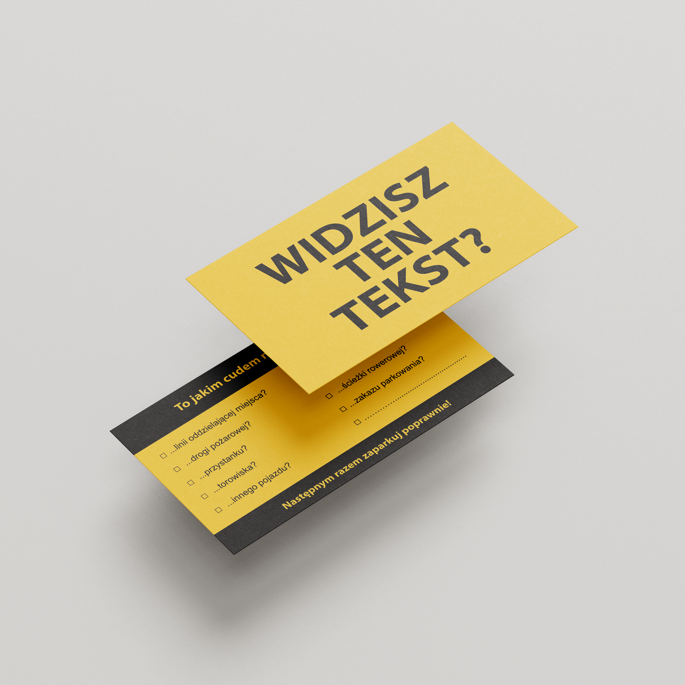 Karne Wizytówki za złe parkowanie